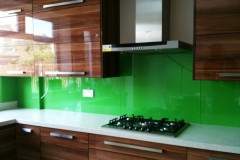 Bright Green Glass Splashback